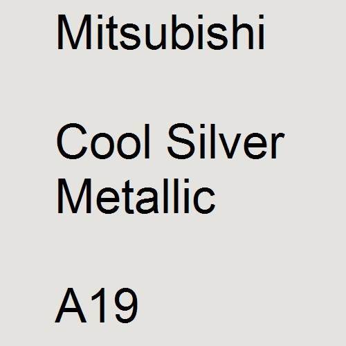 Mitsubishi, Cool Silver Metallic, A19.